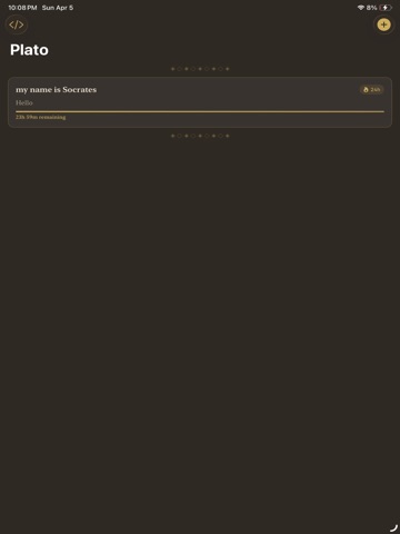 Plato – Disappearing Notes iPad screenshot