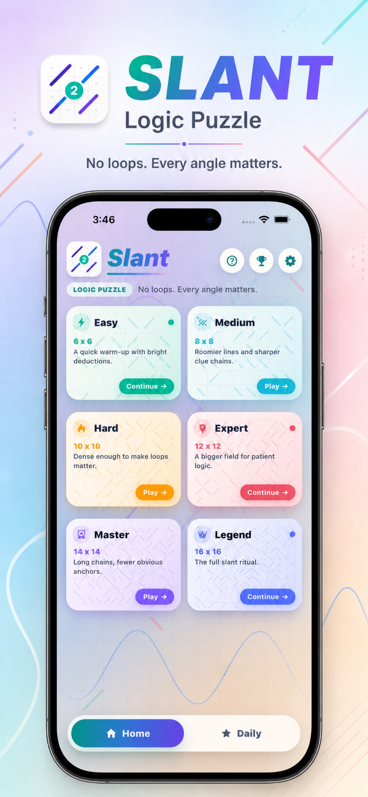 Screenshot 1 of Slant - Classic Puzzle