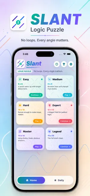 Slant - Classic Puzzle screenshot 1