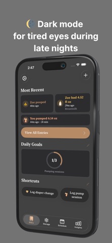 Milk Diary: Baby Feeding iPhone screenshot