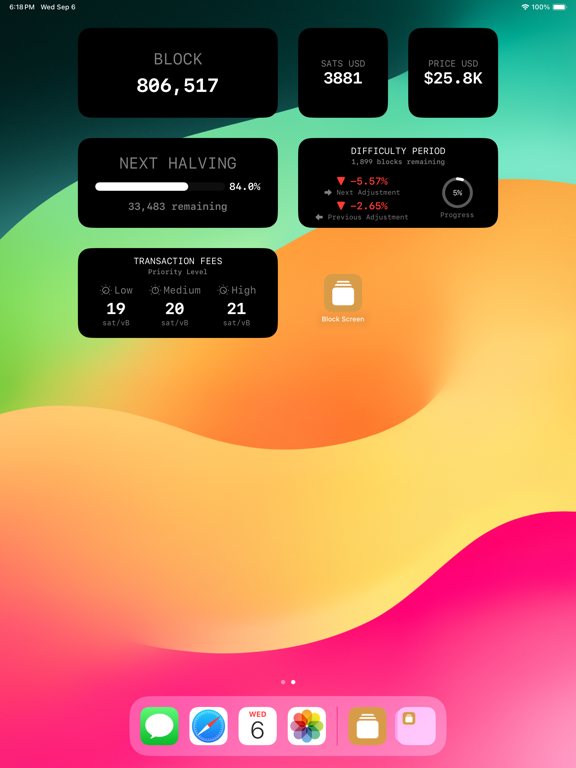 Screenshot #5 pour Block Screen: Bitcoin Widgets
