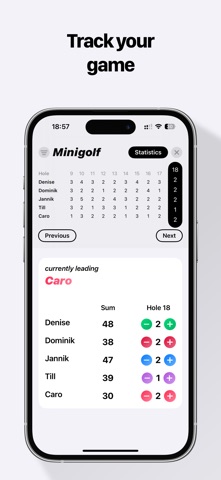 Mini Golf: Score Card screenshot