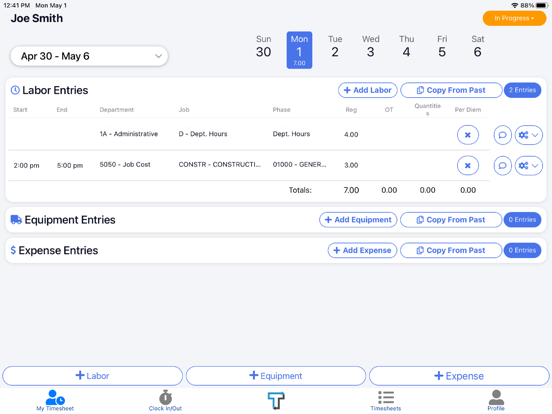 Screenshot #4 pour Traqspera Timesheets