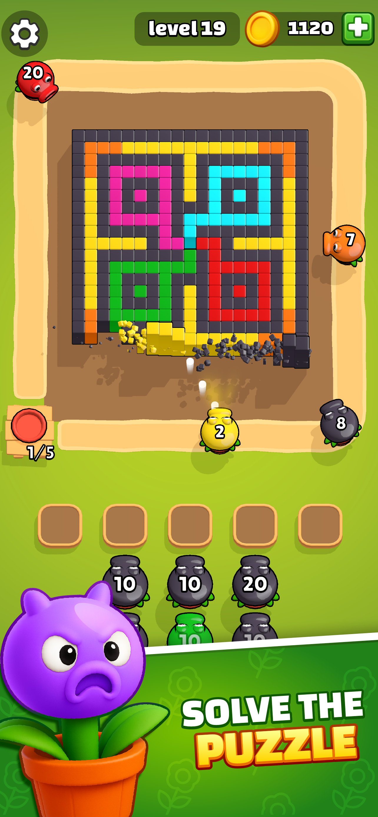 Pixel Pop: Flower Blast
