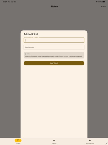 Tugoz Wallet iPad screenshot