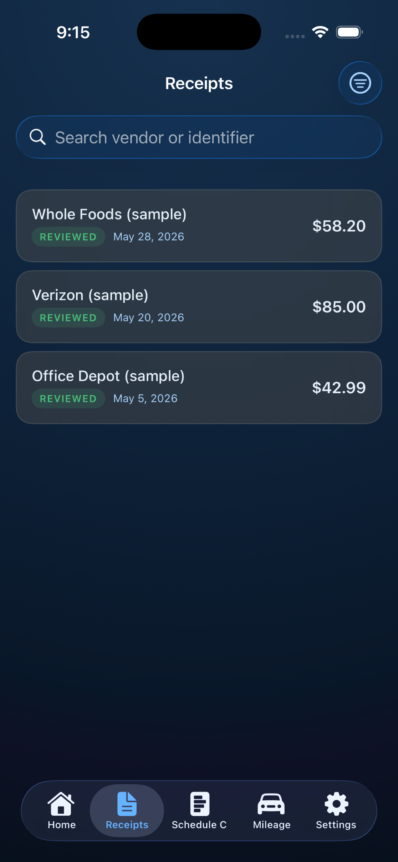 Booklet - Receipts screenshot 5