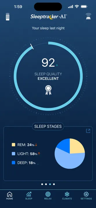 Tempur® Sleeptracker-AI®: Screenshot 2 von 4