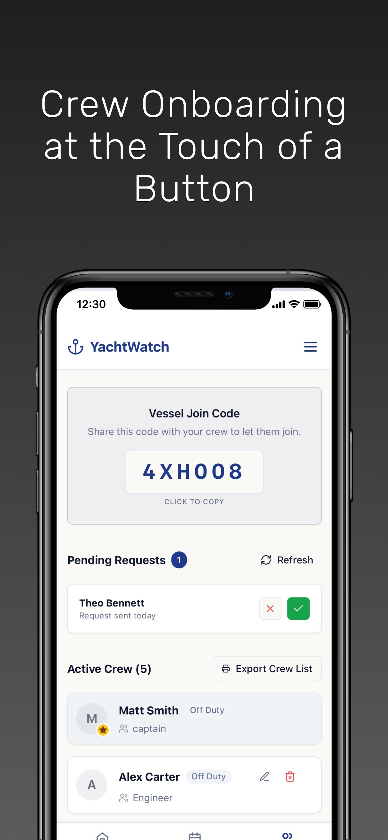 Screenshot 3 of YachtWatch – Crew Manager