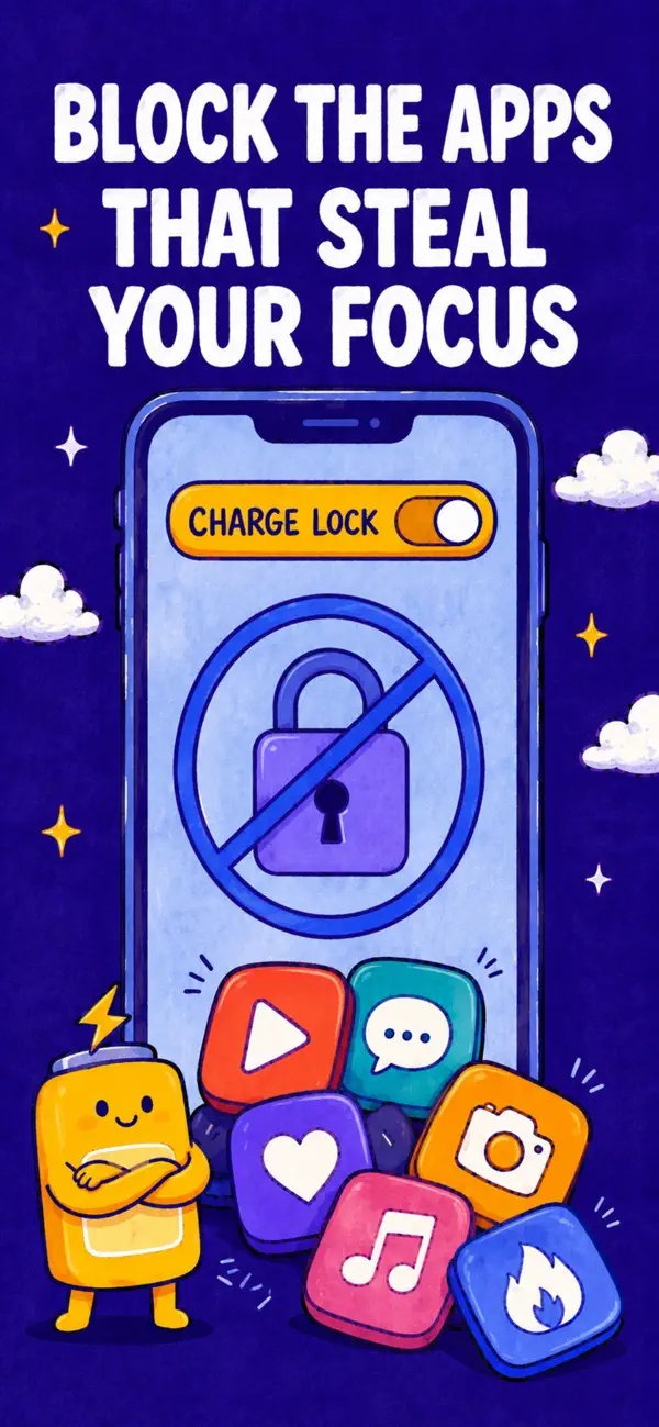 Screenshot #2 pour ChargeLock: Focus App Blocker
