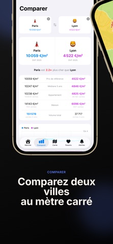 ImmoLive: Prix m² Immobilier iPhone screenshot