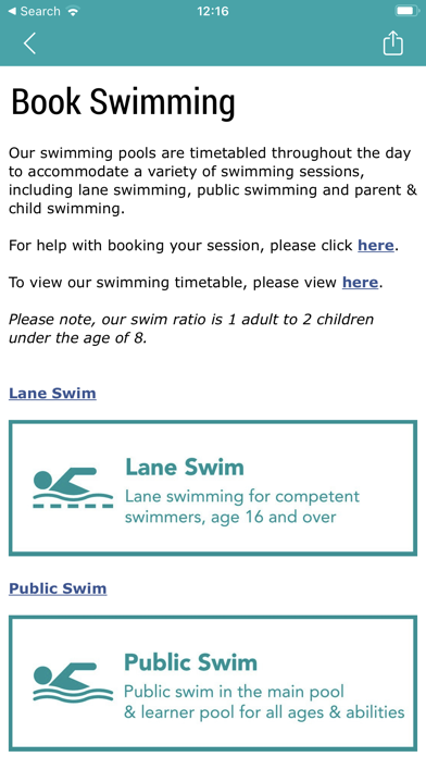 Exeter Leisure Screenshot