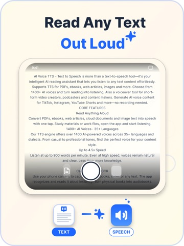 AI Voice TTS – Text to Speech iPad screenshot