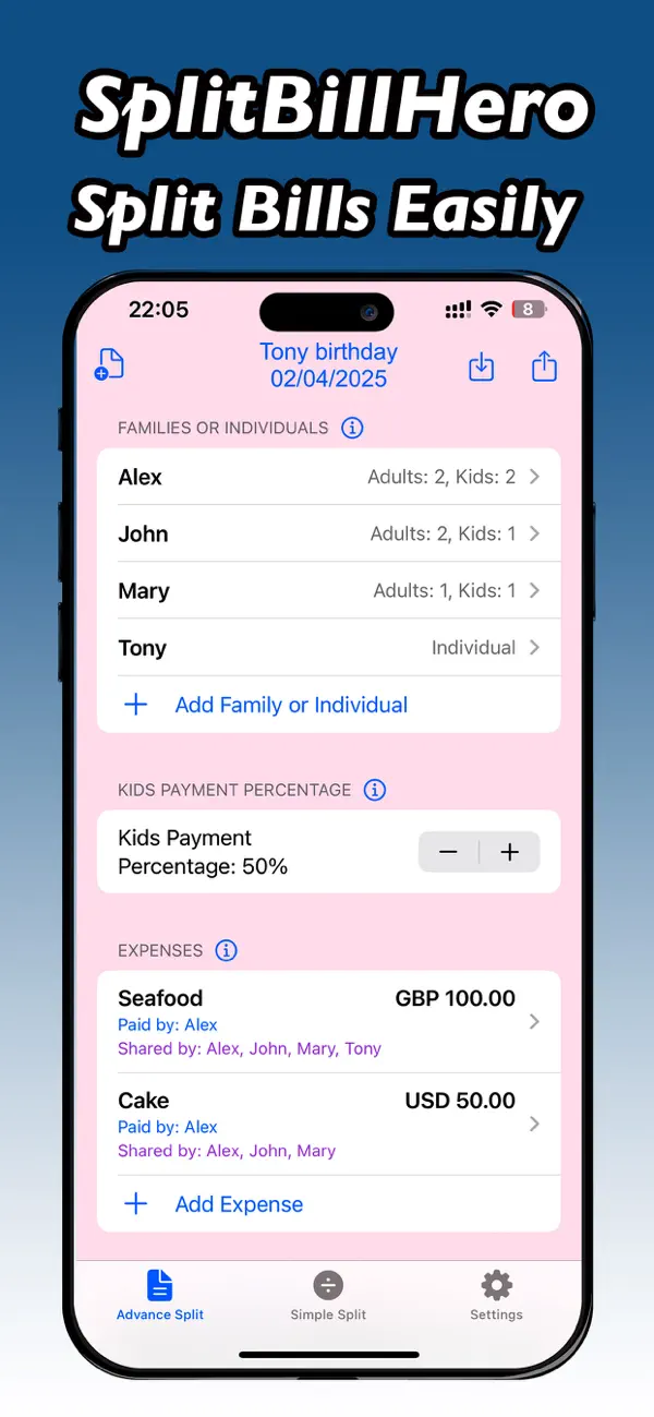 #1. SplitBillHero (iOS) Podle: Chun Yin Liu