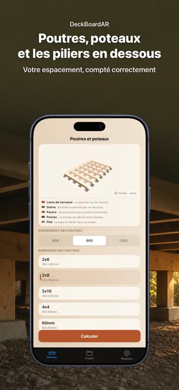 Calculateur Ossature Terrasse screenshot 7 of 10