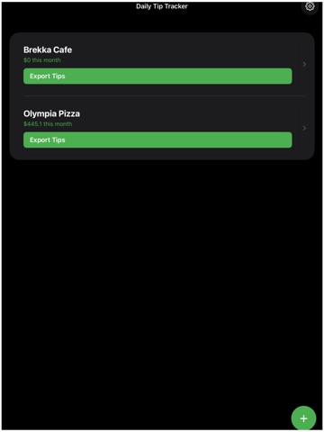 Daily Tip Tracker iPad screenshot