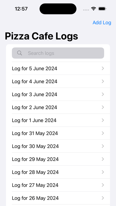 Pizza Cafe Daily Log Screenshot 1 - AppWisp.com Pizza Cafe Daily Log Screenshot 1 - AppWisp.com