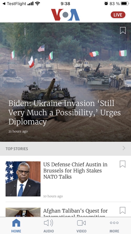 #2. VOA (iOS) 由: Voice of America