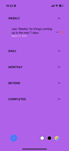 Tasktastic: Daily and Beyond. screenshot