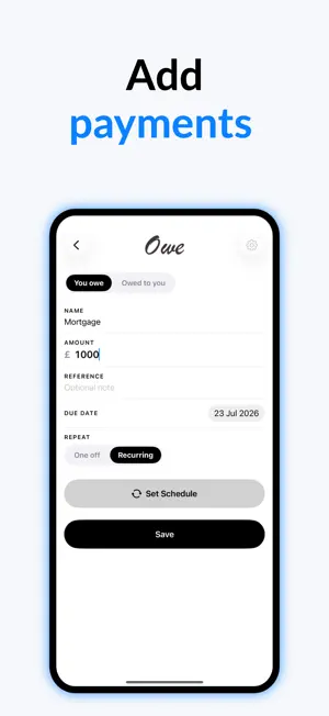 Owe - Monthly expense tracker screenshot 3