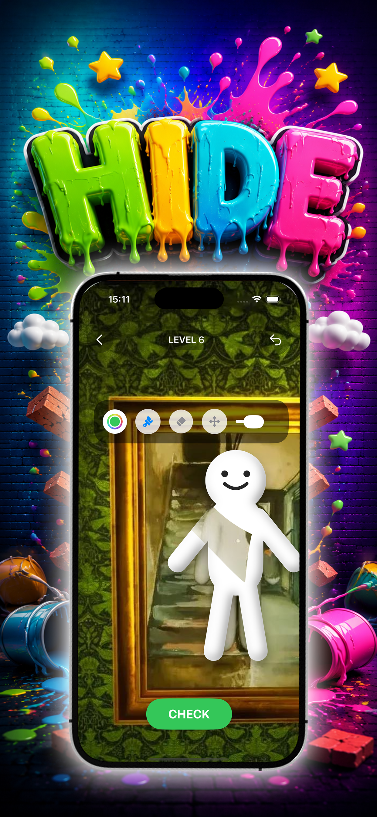 Chameleon Paint Hide Game screenshot 3