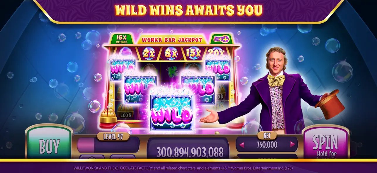 Screenshot #1 pour Machines à Sous - Willy Wonka