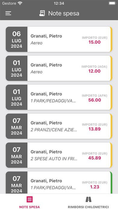 Presenze Admin Screenshot