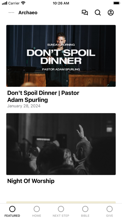 Screenshot 1 of Archaeo Church App