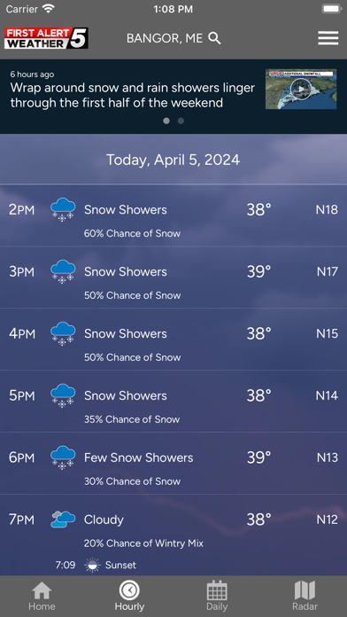 WABI TV5 Weather App Screenshot