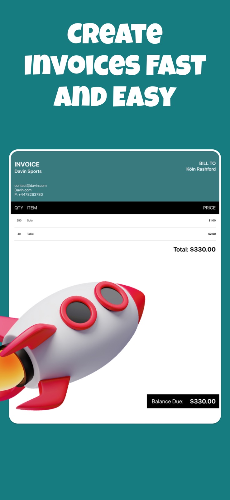 Invoice Generator & Maker iphone screenshot 1