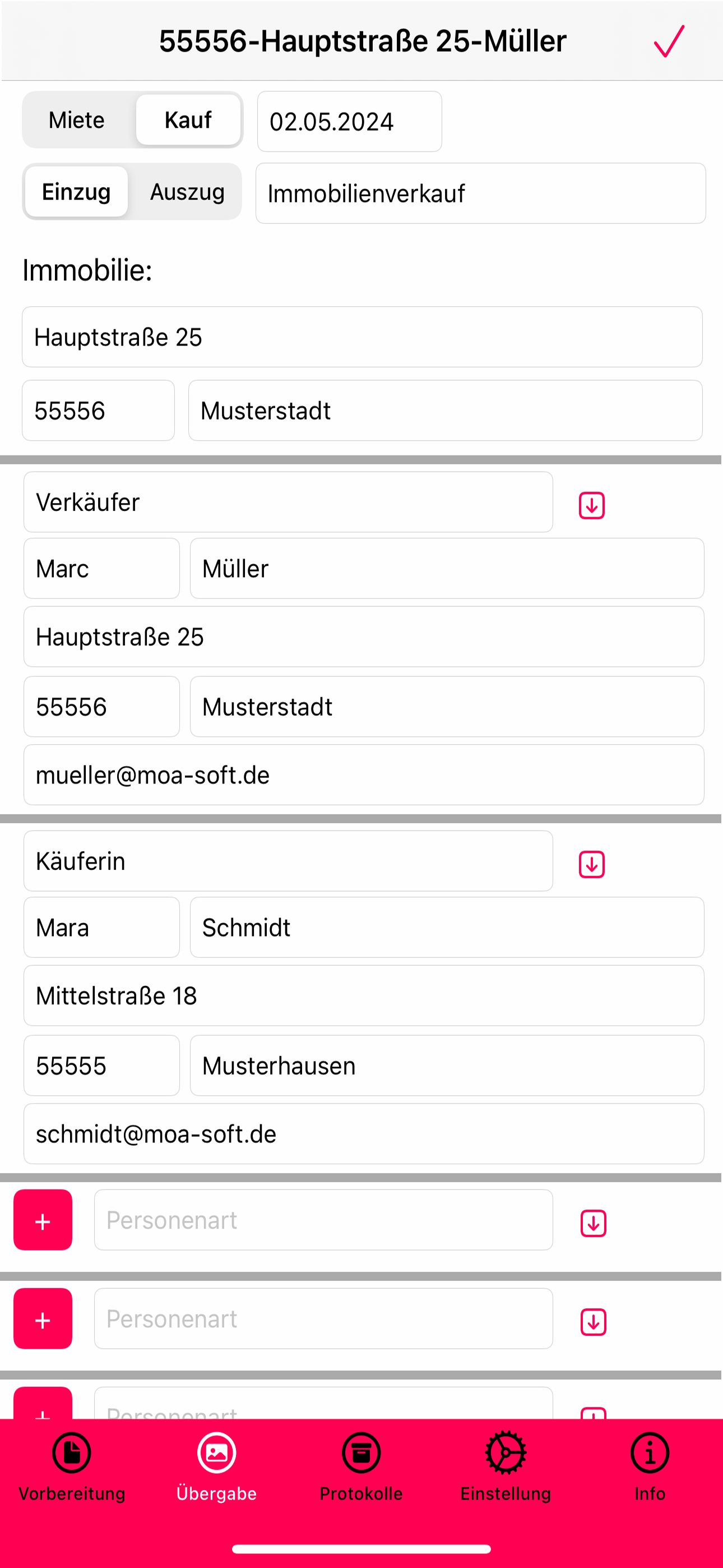 AMMON Übergabe-App