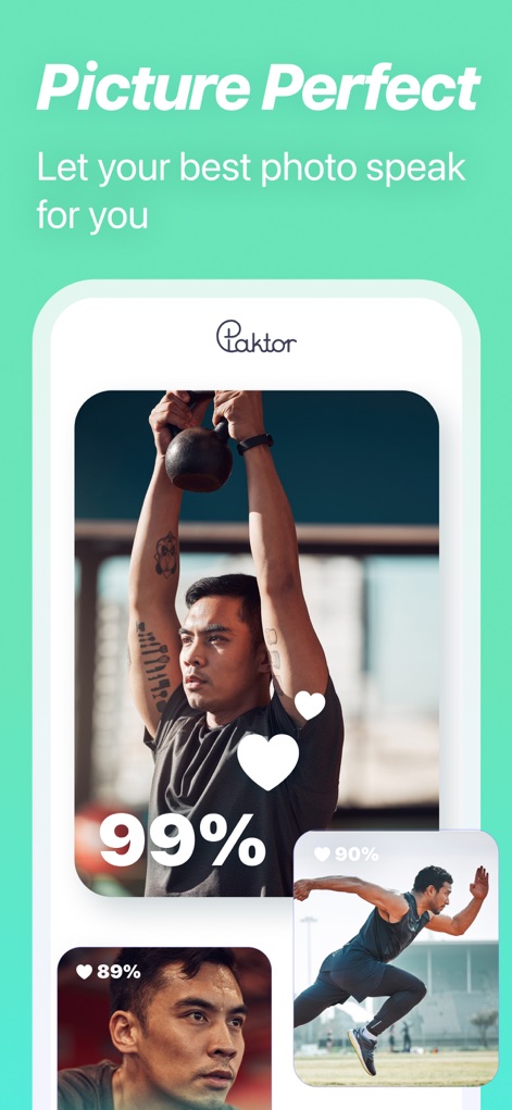 Paktor Dating App: Chat & Meet - The app highlights optimized profile visuals and percentage-based compatibility scores, helping users make informed decisions when choosing potential matches.