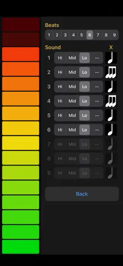 Скриншот MetronomeX на iPhone 2