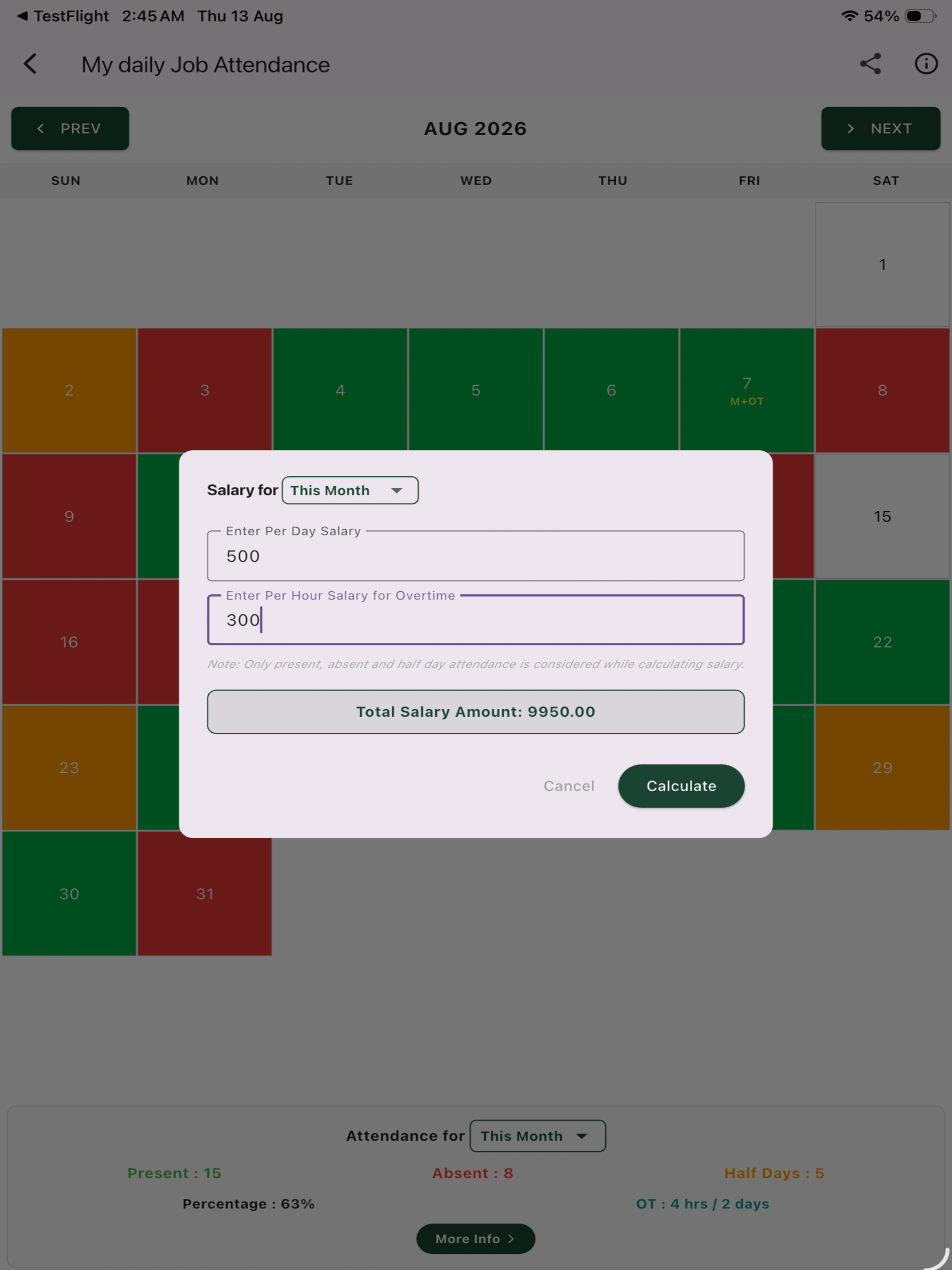 Daily Attendance Tracker App screenshot 10