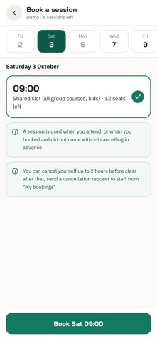 Olive: Classes & Court Booking screenshot 3