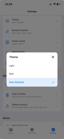 OnlyCard screenshot