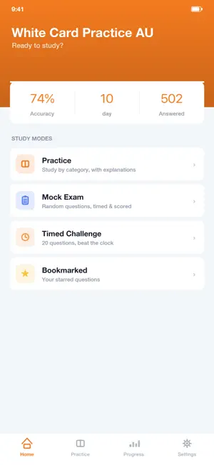 White Card Test - AU Safety screenshot 1