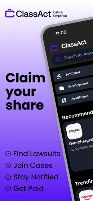ClassAct: Claim Your Share screenshot 1