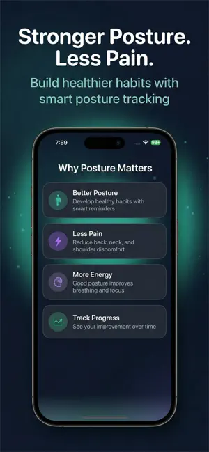 Posturly Posture Reminder App screenshot 1