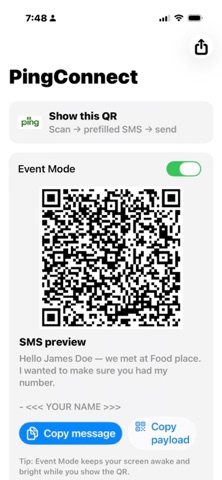 PingConnect: Quick Contact screenshot
