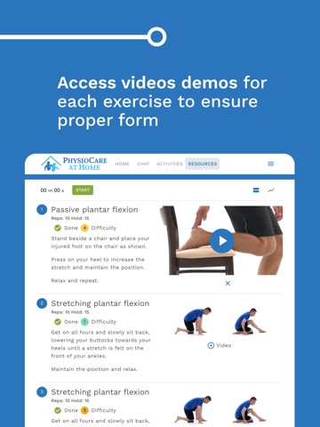 PhysioCare At Home iPad screenshot