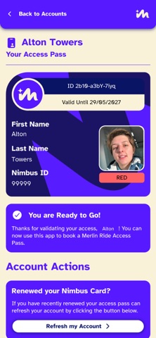 Merlin Ride Access Pass iPhone screenshot 2