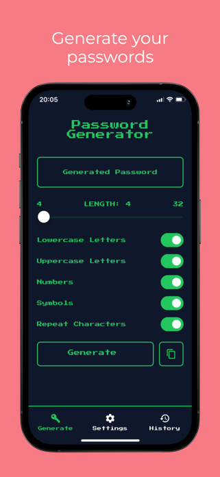Password Generator: Pixel Mode Screenshot 1 of 3