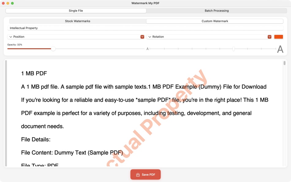 #1. Watermark My PDF (macOS) 由: Snow Line Software S.P.R.L.