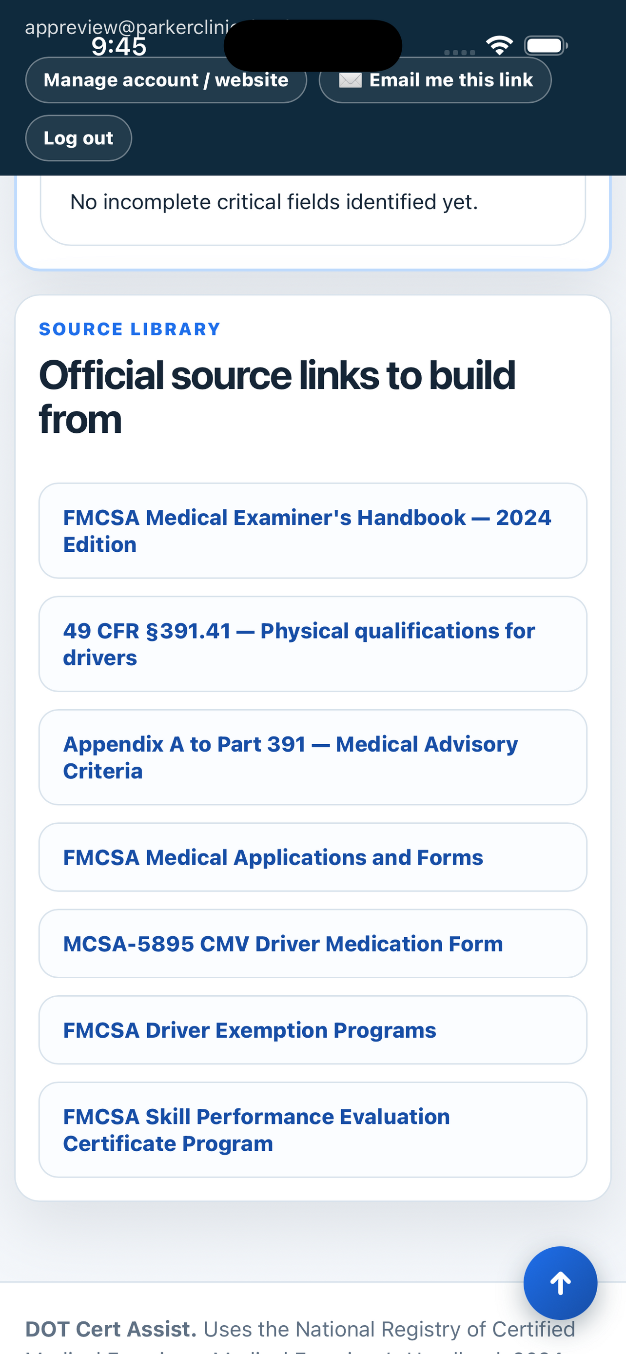 DOT Cert Assist screenshot 8