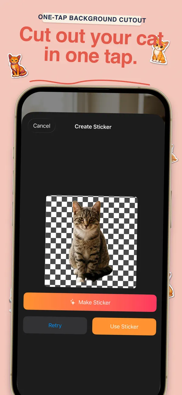 Screenshot #2 pour Caticker : Stickers de chat