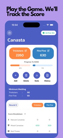 Canasta Scoreboard screenshot