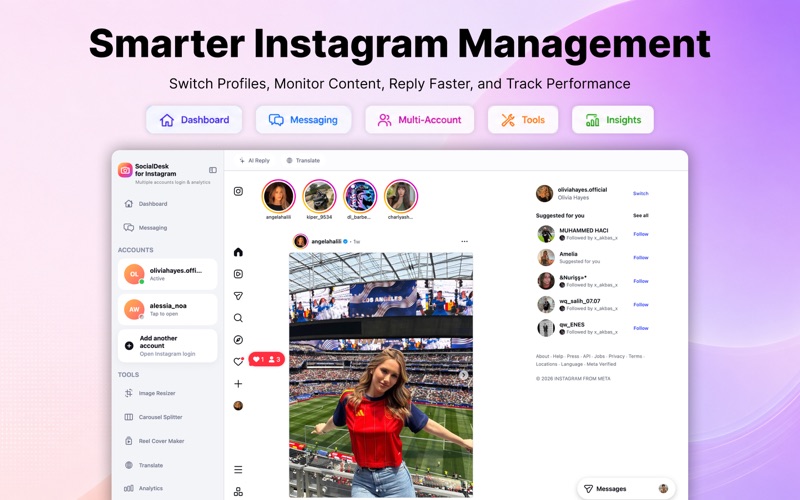 SocialDesk for Instagram iPhone screenshot
