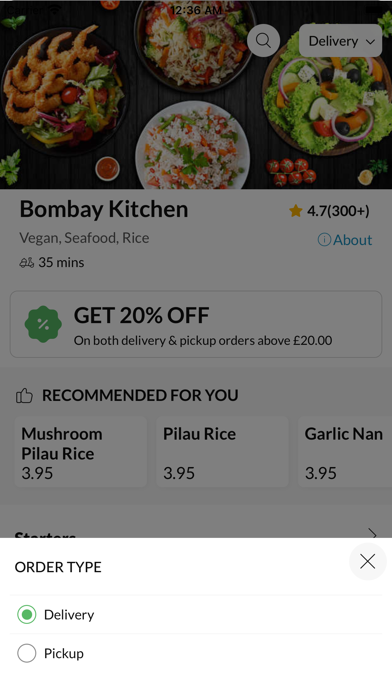 Bombay Kitchen. Screenshot