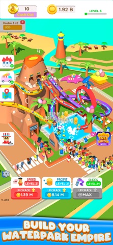 Idle Bitcoin Waterpark iPhone screenshot
