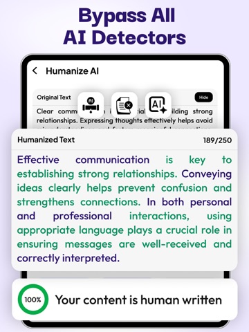 Humanize AI - Text Humanizer iPad screenshot